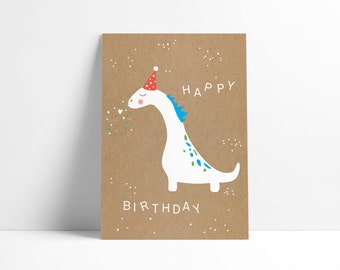 Postcard Birthday "Dino"