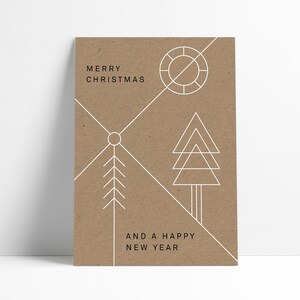 Cartolina geometrica »Buon Natale e felice anno nuovo«