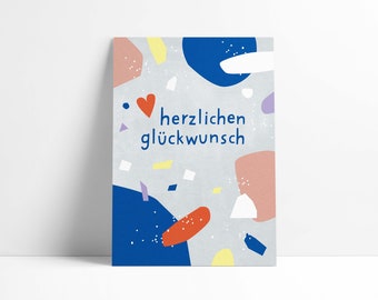 Postkarte »herzlichen glückwunsch«