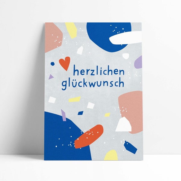 Postkarte »herzlichen glückwunsch«