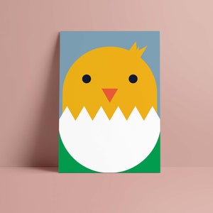 Postkarte "Funny Faces" Osterküken