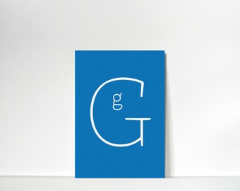 Tarjeta de carta "G" " X/ DIN A7