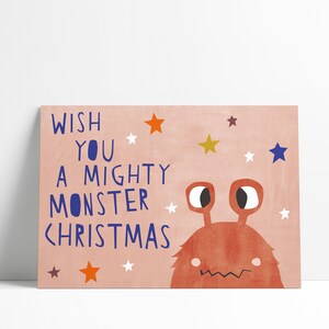 Postkarte »Wish you a mighty Monster Christmas«