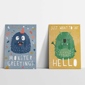 Postkartenset »Monster Greetings & Hello Monster«