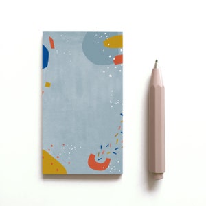 Kladblok klein / blauw / 7 x 12,5 cm
