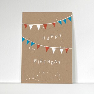Postkarte Geburtstag »Wimpel«