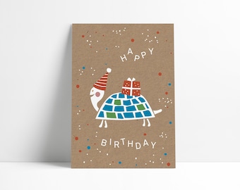 Postkarte Geburtstag »Schildkröte«