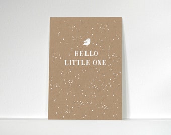 Postkarte Geburt »Hello little One«