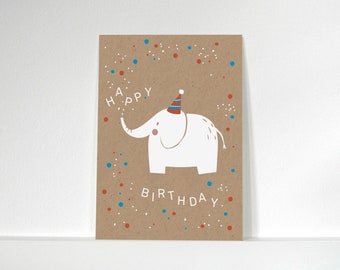 Postkarte Geburtstag »Elefant«