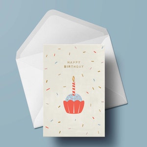 Biglietto piegato »Buon compleanno« con busta