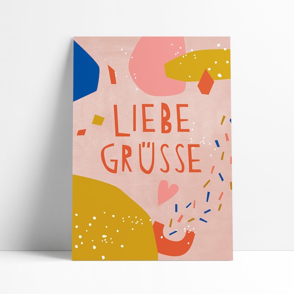 Postkarte »Liebe Grüße«