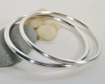 Para prostych bransoletek ze srebra próby 925