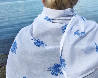 Cotton Blueberry Scarf