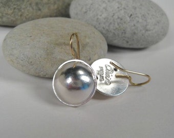 Sterling Silver Dome Earrings