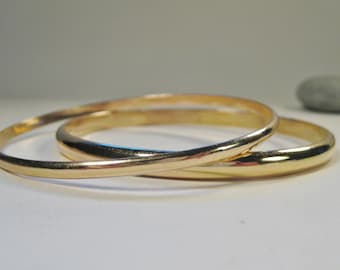 Half Round Gold Filled Bangles