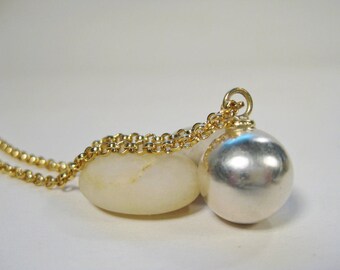 Zawieszka Sterling Mooring Ball z 18-karatowym złotem