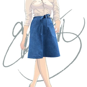 Denim Wrap Skirt
