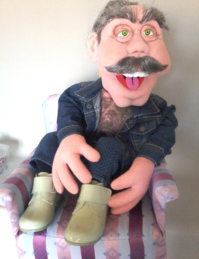 Puppet fullbody puppet old man funny eyecatching Etsy