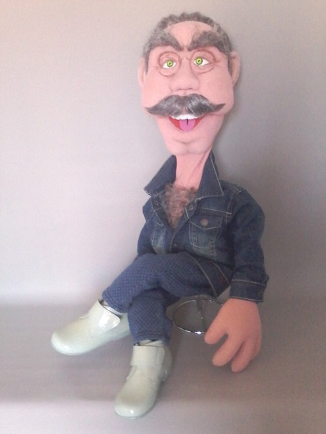 Puppet fullbody puppet old man funny eyecatching Etsy