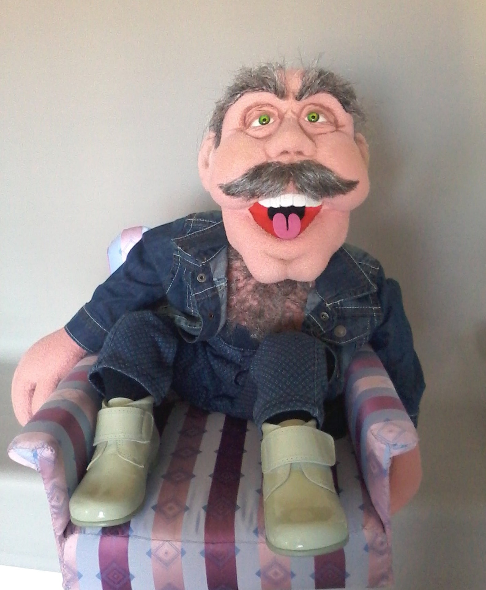 Puppet fullbody puppet old man funny eyecatching Etsy