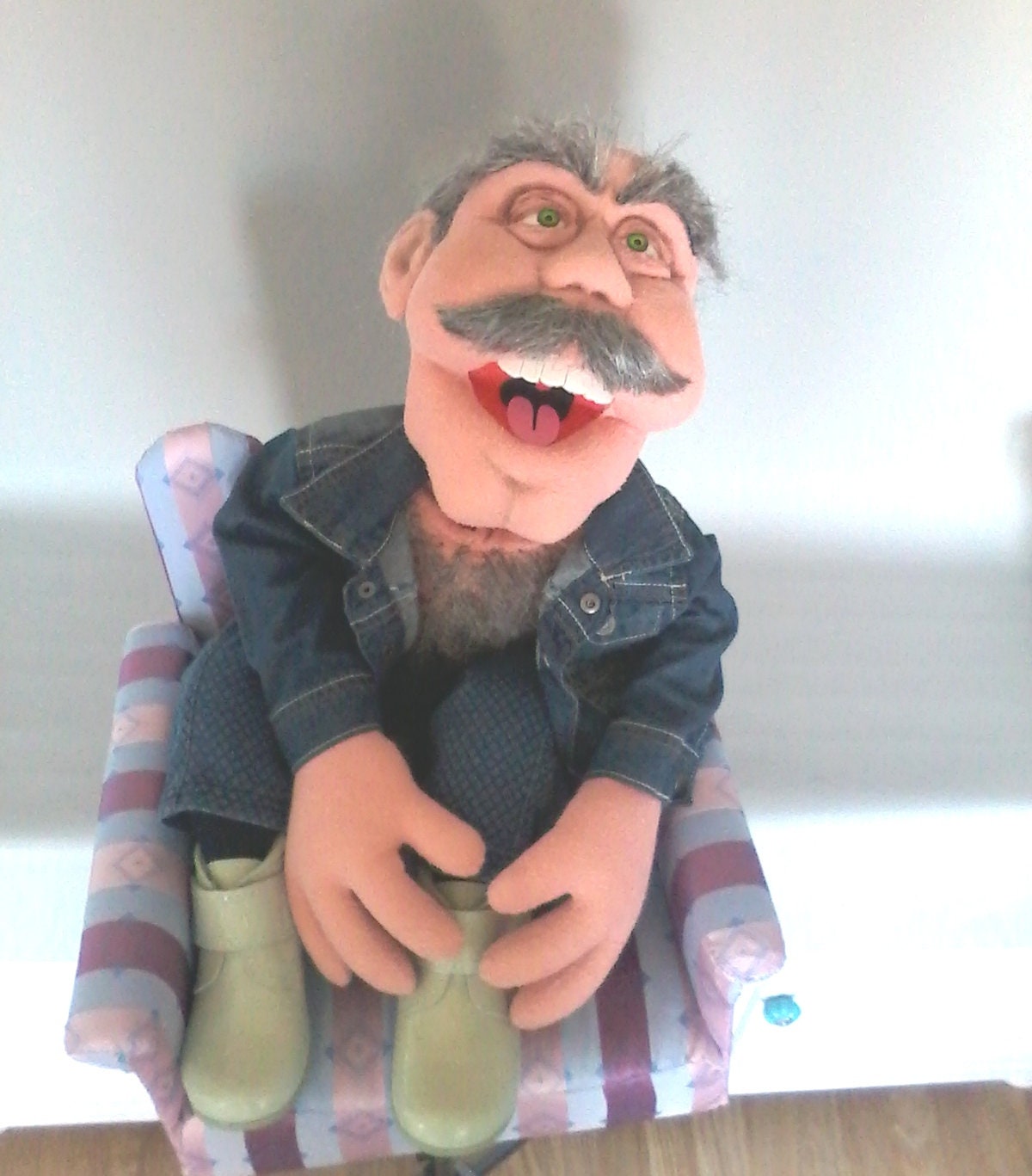 Puppet fullbody puppet old man funny eyecatching Etsy