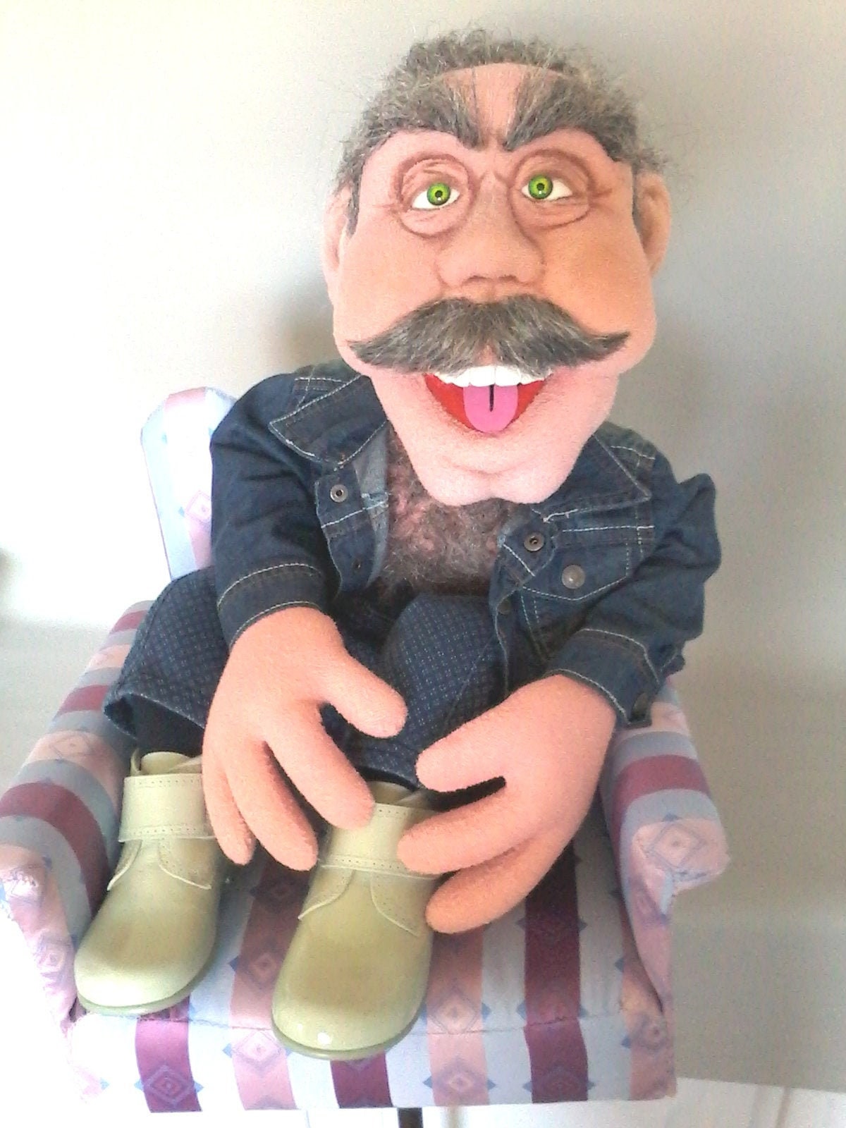 Puppet fullbody puppet old man funny eyecatching Etsy