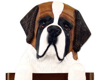 Solid Walnut Saint Bernard Leash Rack