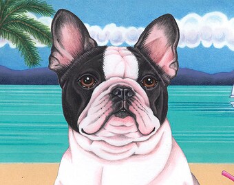 French Bulldog Beach Towel  48116