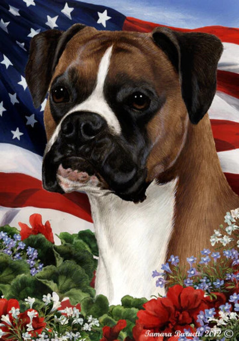 Boxer Garden Flags Etsy