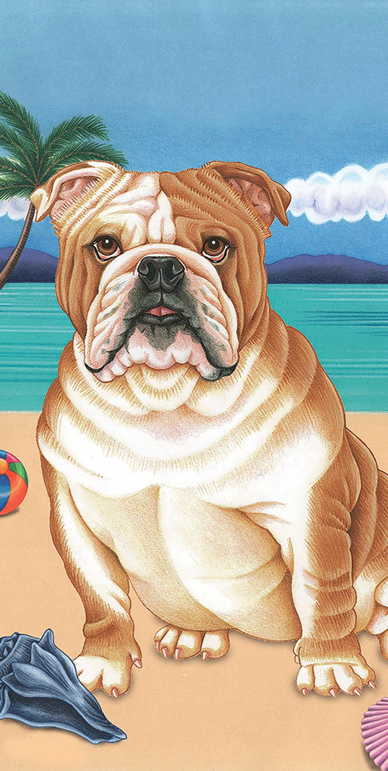 Bulldog Beach Towel 48025 image 1