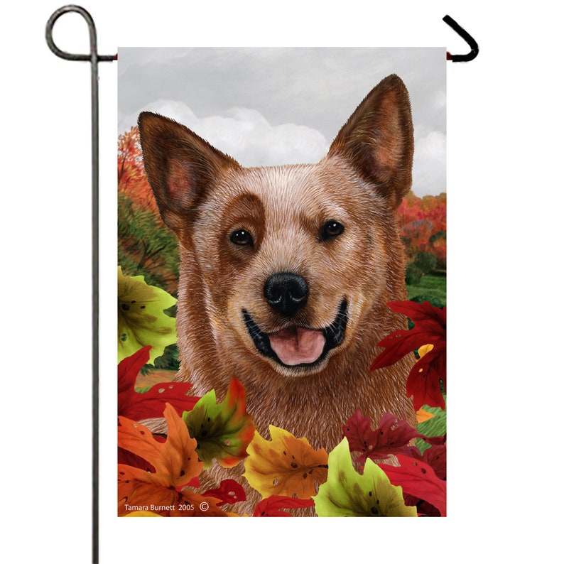 Dog Breed Fall Leaves Garden Flags Etsy