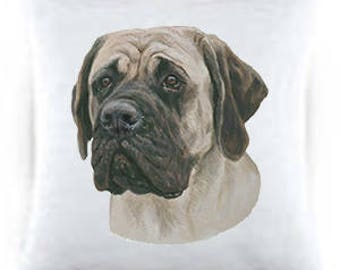 Mastiff Satin Throw Pillows