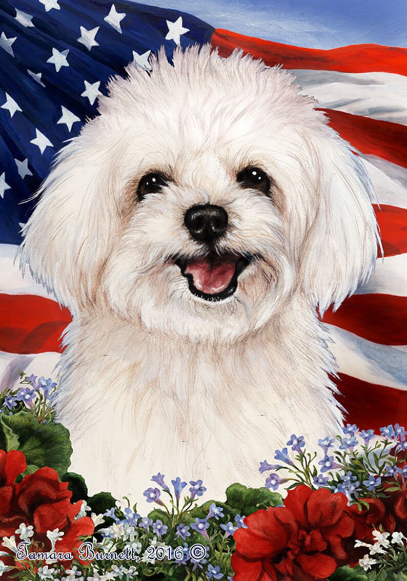 More Dog Breed Patriotic USA Garden Flags