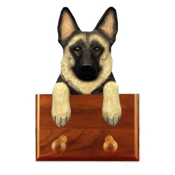 Solid Walnut German Shepherd Leash Rack Etsy