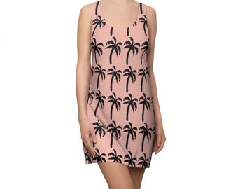 Flamingo and palm trees Women/'s all over print Racerback Dress