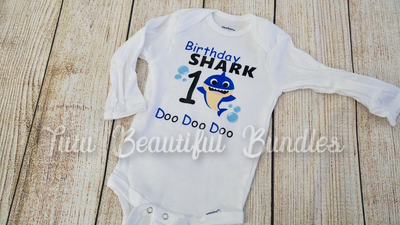 baby shark birthday onesie