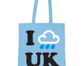 I Cloud Uk I Heart Weather Forecast Symbol Printed Shopper Tote Bag