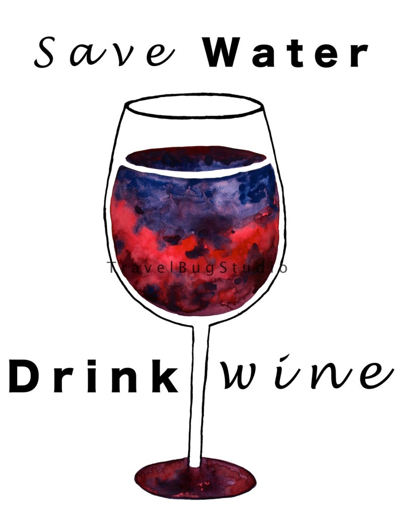 Wine Glass, Wine Quote Print, Printable Wine Art - Etsy