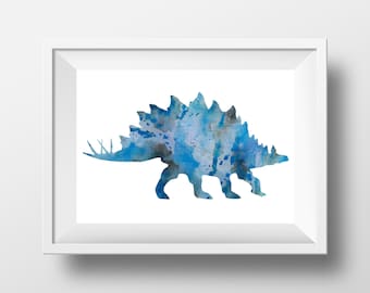 Impresión de dinosaurio, dinosaurio pared arte, habitación niños, arte de vivero