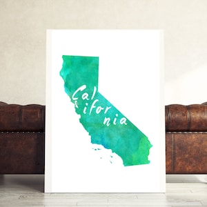 California poster, personalized California wall art