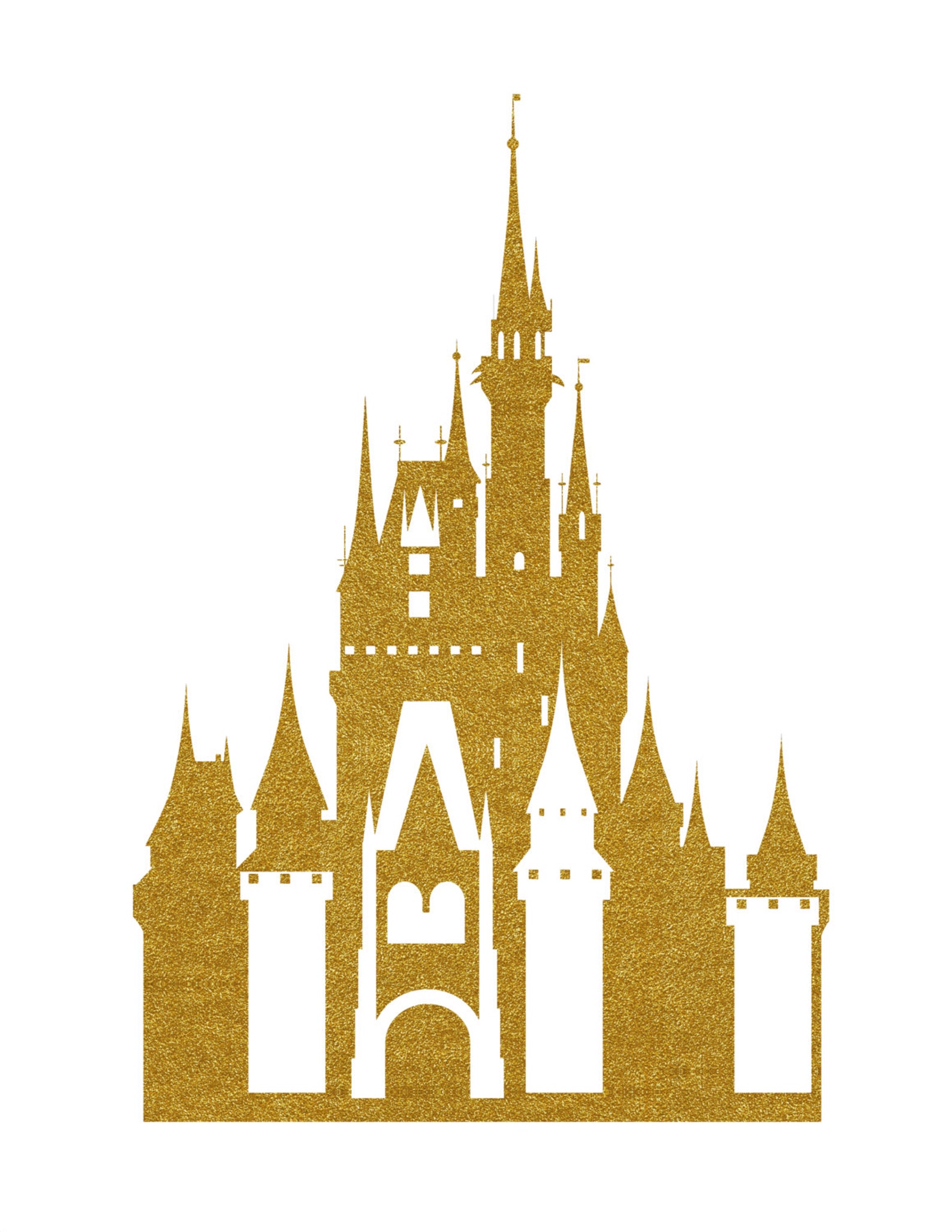 Cinderella s Castle Gold Castle Digital Download Print Etsy