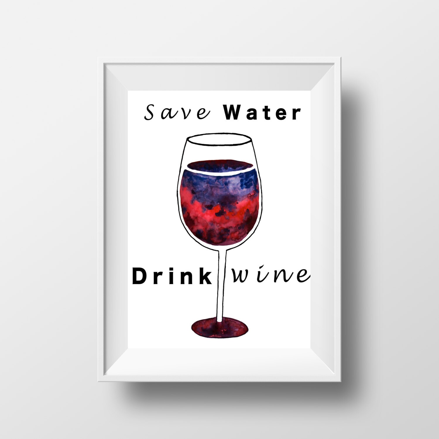Wine Glass, Wine Quote Print, Printable Wine Art - Etsy