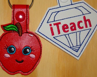 Teacher superhero, or apple for the teacher vinyl key fob! Student, school, hero.