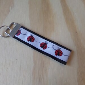 Cute ladybugs....ribbon and poly strap, key fob, chain. image 2