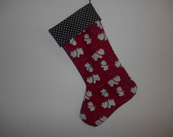 Free personalization!  Chunky little polar bears!  Christmas stocking!  For yourself or as a gift!  Machine embroidered name!