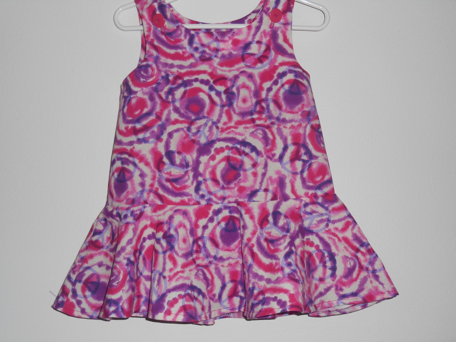 Little Girls / Toddler Jumper / Sun Dress With Ruffle Flounce