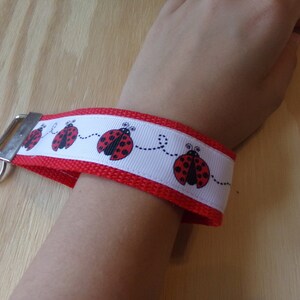 Cute ladybugs....ribbon and poly strap, key fob, chain. image 7