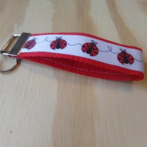 Cute ladybugs....ribbon and poly strap, key fob, chain. image 5