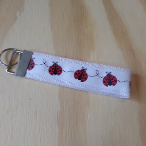 Cute ladybugs....ribbon and poly strap, key fob, chain. image 3