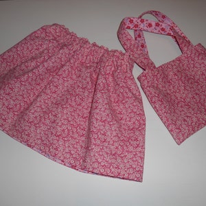 Baby girls reversible skirt and purse set. Pink floral!  Size 18-24 M